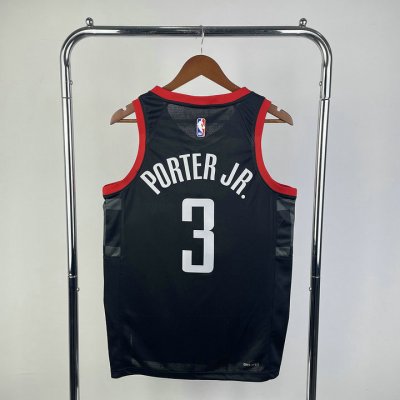 NBA 3 Porter JR. Houston Rockets 23-24 statement Maillot noir